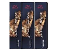 Wella Koleston Perfect ME+ 66/56 - Lote de 3 rubio oscuro caoba y violeta, 60 ml