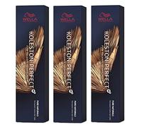 Wella Koleston Perfect ME+ - Lote de 3 rubio claro (10/8, 60 ml)