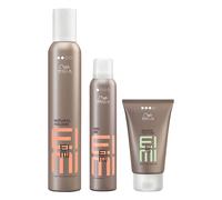 Wella Professionals EIMI Set Stylingstories Bob (Mousse de peinado 300 ml + Rugged Texture 75 ml + Dry Me 180 ml)
