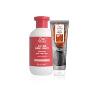 Wella Professionals, Pack, Color Fresh Mask Coloración Temporal Tono Cobrizo (150ml) + Champú Invigo Color Brilliance Protector del color cabello fino (300ml)