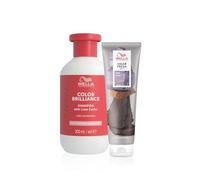 Wella Professionals, Pack, Color Fresh Mask Coloración Temporal Tono Lila (150ml) + Champú Invigo Color Brilliance Protector del color cabello fino (300ml)