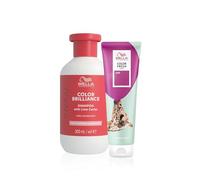 Wella Professionals, Pack, Color Fresh Mask Coloración Temporal Tono Rosa (150ml) + Champú Invigo Color Brilliance Protector del color cabello fino (300ml)