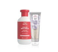 Wella Professionals, Pack, Color Fresh Mask Coloración Temporal Tono Rubio Perlado (150ml) + Champú Invigo Color Brilliance Protector del color cabello fino (300ml)