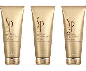 Wella SP Luxe Oil - Crema acondicionadora de queratina (3 x 200 ml)