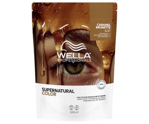 Wella Supernatural Color 6/37 Caramel Brunette 120g | es una coloración profesional demi-permanente diseñada para crear tonos castaños cálidos con reflejos caramelo naturales y un brillo luminoso