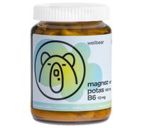 Wellbear Magnesio 100 mg + Potasio 150 mg + Vitamina B6 10 mg - 60 Cápsulas