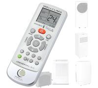 Wellclima® Mando a Distancia para Aires acondicionados portátiles Olimpia Splendid, Compatible con Dolceclima y Otros, Incluye guía con Lista de Modelos y código, Linterna LED, Elegante, Reutilizable