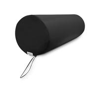 WELLCORE Cojín cilindro de masaje, 60 x 20 cm, Polipiel, Desenfundable, Rellenos de Espuma, para Yoga, para Fitness, para camilla de Masaje, Ergonómico, Negro