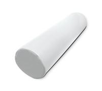 WELLCORE Cojín cilindro para masaje, 60 x 15 cm, Polipiel, Desenfundable, Rellenos de Espuma, para Yoga, para Fitness, para camilla de Masaje, Ergonómico, Blanco