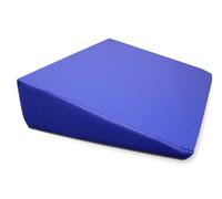 WELLCORE Cojín cuña para masaje, 40 x 55 x 13 cm, Polipiel, Desenfundable, Rellenos de Espuma, para Yoga, para Fitness, Ergonómico, Azul
