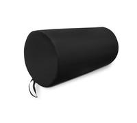 WELLCORE - Cojín Masaje Cilindro | 60x30 cm | Diseño para Masajes y Fisioterapia | Asa y Cremallera | Relleno de Espuma, Negro