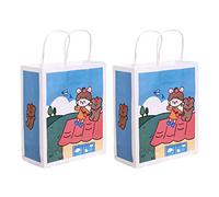 WELLDOER 3.14 x 7.08 x 8.26 pulgadas, cuatro patrones interesantes, opciones de bolsas escolares, bolsas de estudiantes, bolsas portátiles e impermeables para flores, Little Bear
