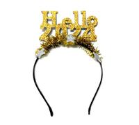 WELLDOER Hello2024 - 5 diademas festivas de Año Nuevo para disfraz de fiesta, accesorio para el pelo, para celebración de Año Nuevo, celebraciones festivas