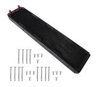 WELLDOER Intercambiador de calor de agua de 4 hilos de 480 mm para computadora, disipador de calor de aluminio para sistema de refrigeración por agua de computadora