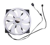 WELLDOER Sistema de radiadores LED de 200 mm para ventilador de carcasa, edición silenciosa, ventilador de chasis colorido para PC CPU, chasis y radiador