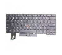 WELLDOER Teclado inglés original de Estados Unidos sin retroiluminación/marco para portátil ThinkPad T490S T495S teclado negro inglés portátil
