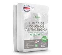 Welldora ǀ Funda Protectora Colchón Antiácaros ǀ Funda Protectora Colchón con Cremallera para Alérgicos Testado por un Especialista ǀ Ropa de Cama para Alérgicos (140x200x20cm)