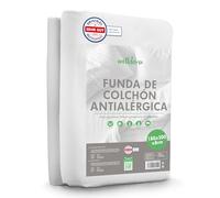 Welldora ǀ Funda Protectora Colchón Antiácaros ǀ Funda Protectora Colchón con Cremallera para Alérgicos Testado por un Especialista ǀ Ropa de Cama para Alérgicos (180x200x8cm)