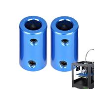 Wellenkupplung 3D | Aluminium Wellenkupplungsstecker 2 Stück | Rostfreie Motor Wellenkupplung | Schrittmotor Kupplung Zubehör Für 3D Drucker RC Auto CNC Modellbau Präzision