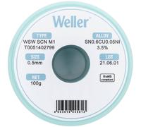 Weller T0051402799 WSW Alambre De Soldadura Sin Plomo Sn06Cu005Ni 0.50mm 100g