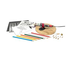 Weller WLPROWB28CHB Set de Pirograbado/Set de Petaca de Pirograbado/Set de Pirograbado Para Grabado en Madera y Cuero, 28 Piezas
