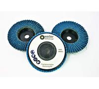 WELLERWERKZEUGE | 3 discos de 76 x 10 mm, grano 60, apto para amoladoras angulares como Bosch GWS 10,8 V 12 V para acero, madera y plástico