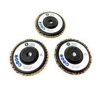 WELLERWERKZEUGE Juego de discos de láminas de grano: 80 76 x 10 mm, apto para amoladora angular con batería mini como Bosch GWS 10,8 V 12 V para acero, madera, plástico (3)