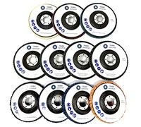 WELLERWERKZEUGE | Juego de iniciación para amoladora angular de 125 mm, discos de pulido, discos CSD discos de limpieza gruesa, apto para todas las amoladoras angulares estándar de 125 mm