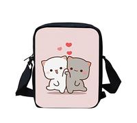WELLFLYHOM Bolso bandolera para teléfono para mujer y niños, 00 Gato Rosa