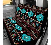 WELLFLYHOM Navajo Aztec Rear Bench Seat Cover for Cars Truck SUV Western Tribal Car Seat Covers for Women Men Geometric Stripe Back Seat Backrest Saddle Blanket Protector Set of 2