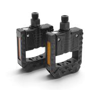 Wellgo F178 - Pedales Plegables para Bicicleta, Color Negro, 1 par | MTB, diseño plegable de 90°, reflectores integrados, superficie antideslizante, almacenamiento que ahorra espacio