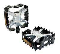 Wellgo Old School - Pedales de bicicleta BMX MTB Bear Trap de 9/16 pulgadas, color negro, WE3030