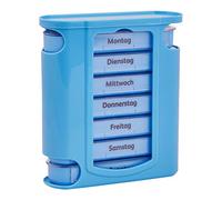 wellgro® pastillas Caja para 7 Días - Por 4 compartimentos por día, 11,5 x 4,5 x 13 cm (Alto) - Color a elegir)