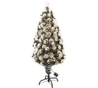 Well Home Árbol de Navidad de Fibra óptica con 135 Luces LED Blanco cálido y 8 Funciones de Color H.120cm