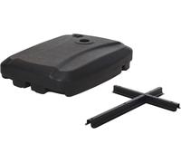 WellHome Base de sombrilla de polièster en color negro 80x60x15cm