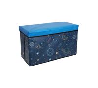 WellHome Caja almacenaje tela 60x30x35. Azul
