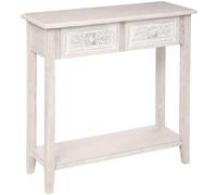 WellHome Cajonera de madera en beige 80x30x80cm