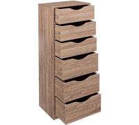 WellHome Cajonera de madera marrón 33x38x100cm