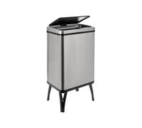 WellHome Cubo de basura inteligente con apertura automática y contacto manual de 40L, 35,5x26x71,5cm gris..