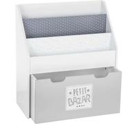 WellHome Estantería infantil de madera en gris 63x30x70