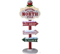 Well Home Decoración Navideña Letrero Exterior Polo Norte con LED H.95cm