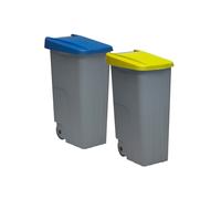WellHome Set de 2 Contenedores Cerrados de 110L H.88cm.