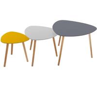 WELL HOME - Set de 3 mesas de café 'Mileo' de formato triangular