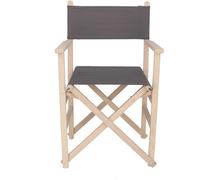 WellHome Silla de madera de haya gris 51,5x46x86 cm