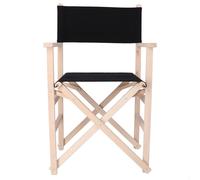WELL HOME - Sillon director sunset acabado SIN barniz, lona negra, 51x46x86 cm