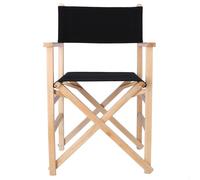 WELL HOME - Sillon director sunset acabado en aceite, lona negra, 51x46x86 cm