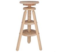 WellHome Taburete de madera marrón natural 29x29x90 cm