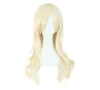 WELLHY 28 Extremos de Pelo Rizado Largo de 70 cm Peluca de Cosplay de Disfraz (Rosa) Peluca Coser (Color : Peachblow) (Color : Light Blonde)