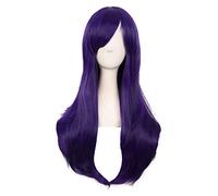 WELLHY 28 Extremos de Pelo Rizado Largo de 70 cm Peluca de Cosplay de Disfraz (Rosa) Peluca Coser (Color : Peachblow) (Color : Dark Purple)