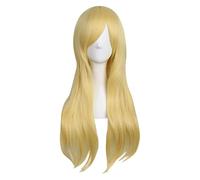 WELLHY 28 Extremos de Pelo Rizado Largo de 70 cm Peluca de Cosplay de Disfraz (Rosa) Peluca Coser (Color : Peachblow) (Color : Gold)